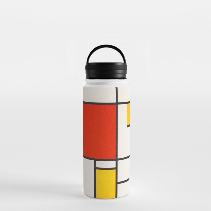 Retro Geometry: Mondrian Edition Water Bottle