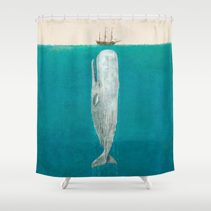 The Whale - Full Length - Option Shower Curtain