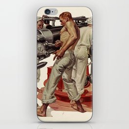These Men Have Come Across They Are at the Front Now Join Them Enlist in the Navy, 1917 by Joseph Christian Leyendecker iPhone Skin