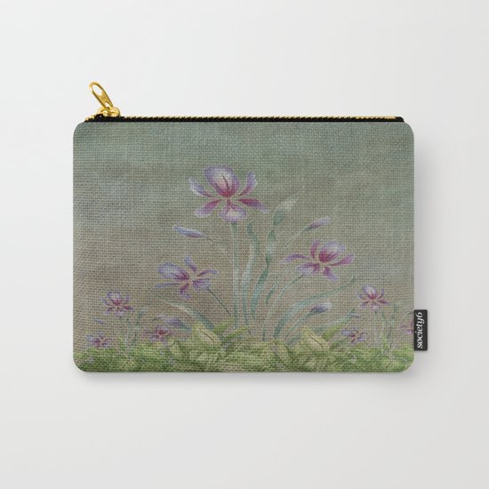 Painterly Spring Flower Garden Carry-All Pouch