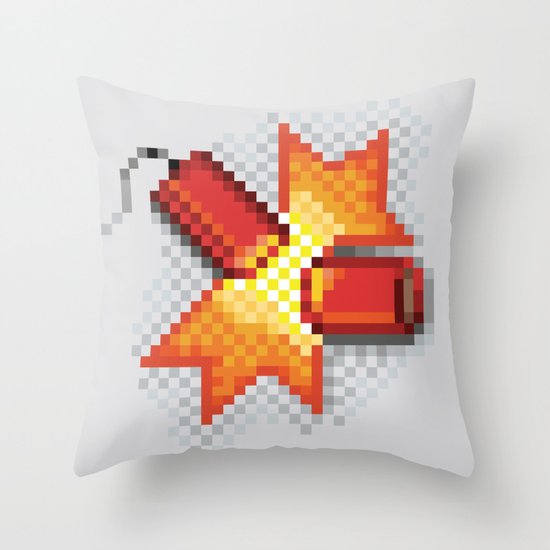 Pixel Boom Throw Pillow