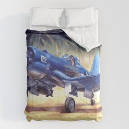 F4U Corsair Comforter | 2Nd, Ww2, Corsair, Plane, Airplane, Aircraft, Worldwar, Interceptor, Combat, Navy 