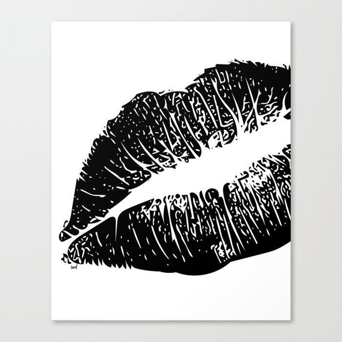 Kiss Lip Print Canvas Print