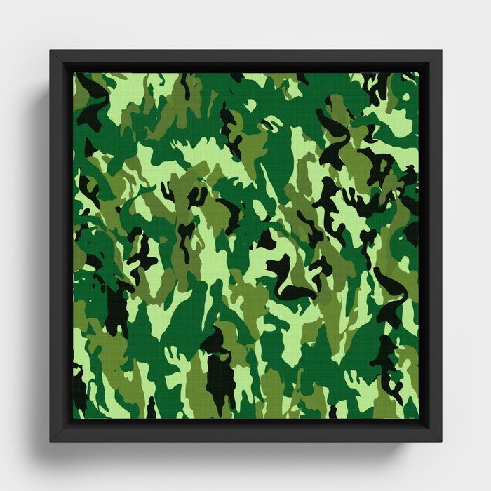 Camouflage Hunting Framed Canvas