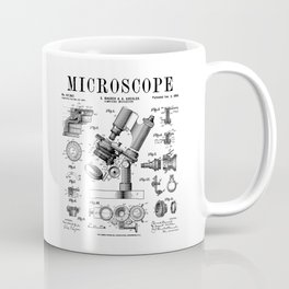 Microscope Biologist Science Vintage Patent Drawing Print Coffee Mug