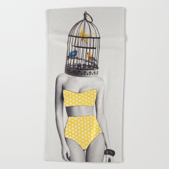 Bird Brained Babe Beach Towel