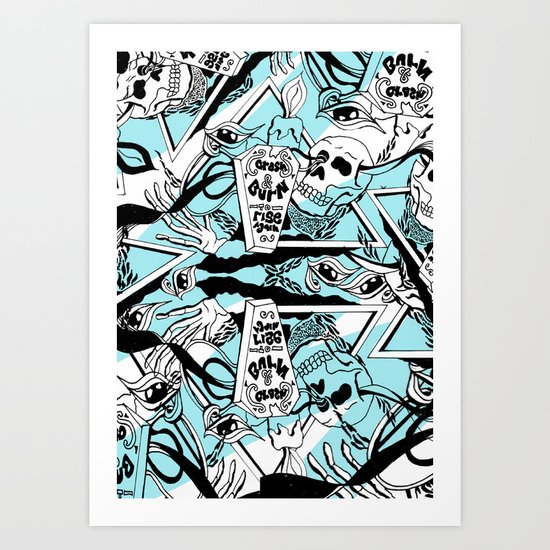 Crash & Burn Art Print
