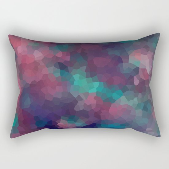 Abstract pattern blue raspberry and turquoise crystals . Rectangular Pillow