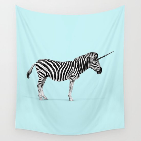 Unicorn Zebra Wall Tapestry By Bicone Society6