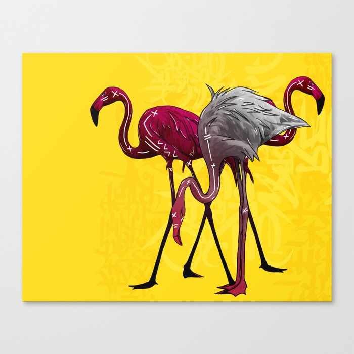 The Flamingo Gang Canvas Print