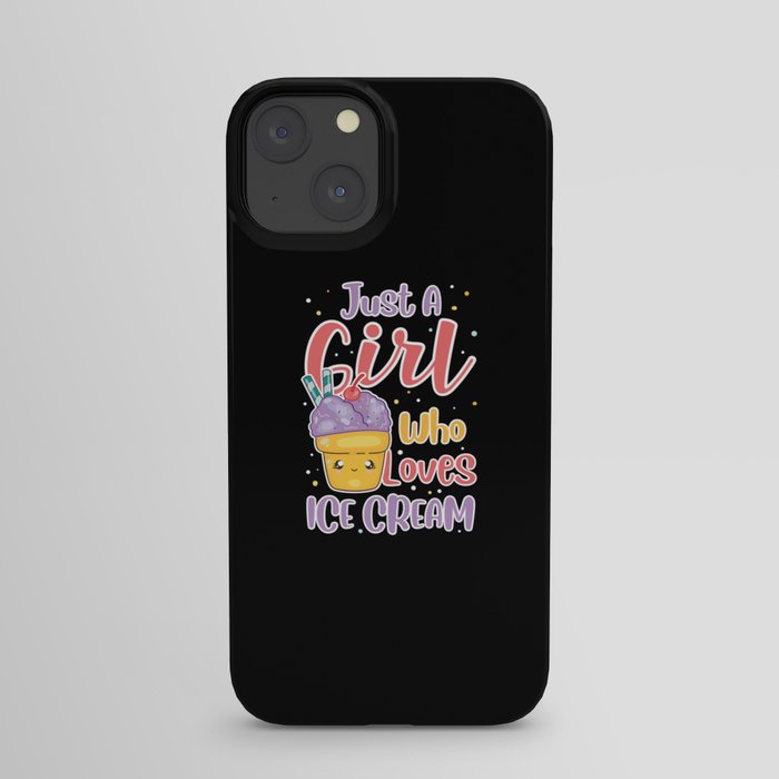 Girl Who Loves Ice Cream iPhone Case