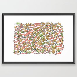 Soft Maze Framed Art Print