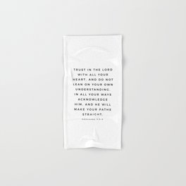 Proverbs 3:5-6 Bible Verse Trust In The Lord With All Your Heart Scripture Christian Wall Decor Hand & Bath Towel