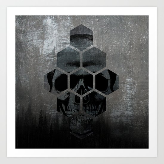 Skull texture Art Print