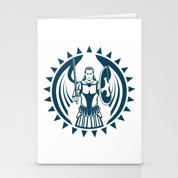 Archangel Michael Sun Icon Illustration Stationery Cards