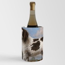 Brown and White Norfolk or Water Spaniel Wine Chiller