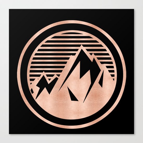 THE MOUNTAIN Rose Gold Canvas Print