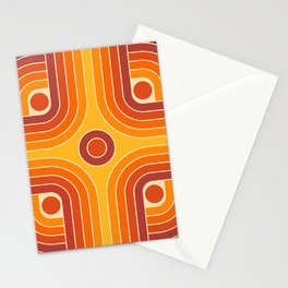 Retro Geometric Abstract Gradated Design 522 Stationery Card