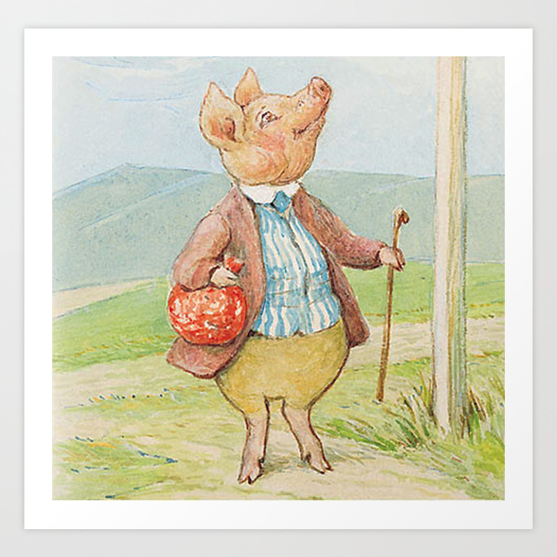 P121x Postcard Beatrix Potter The Tale of Pigling Bland 