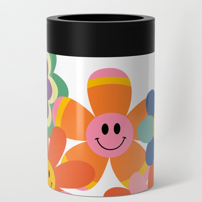 Keep On Smiling Groovy Retro Can Cooler