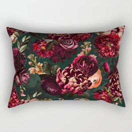 Vintage & Shabby Chic  - Fall Lush Botanical Midnight Garden Rectangular Pillow