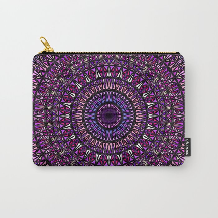 Pretty Particle Pattern Mandala Carry-All Pouch