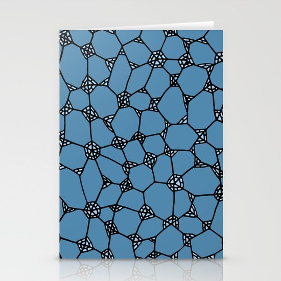 Yzor pattern 006 kitai blue Stationery Cards