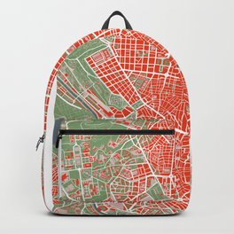 Madrid city map classic Backpack