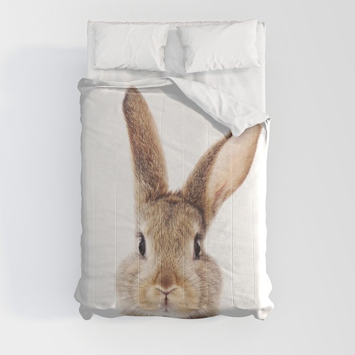 Brown Bunny, Baby Rabbit, Kids Art, Baby Animals Art Print By Synplus Comforter