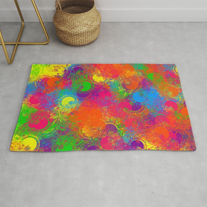 Paint Can Florals Rug