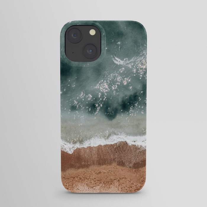 Aerial Ocean Print, Sea Waves Beach Print, Summer Vibes, Aerial Beach Print, Beach Photography iPhone Case
