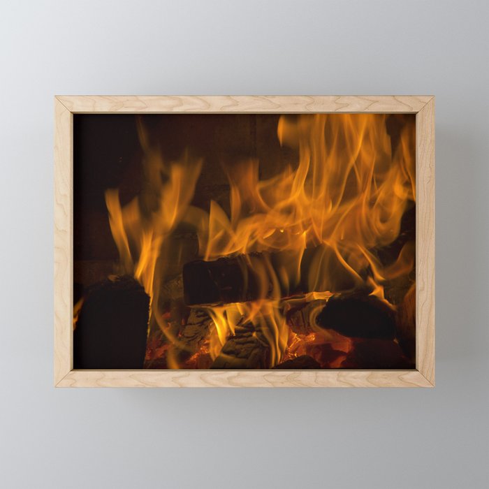 Fireside Warmth Framed Mini Art Print
