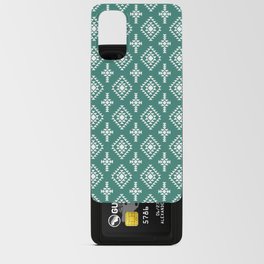 Green Blue and White Native American Tribal Pattern Android Card Case