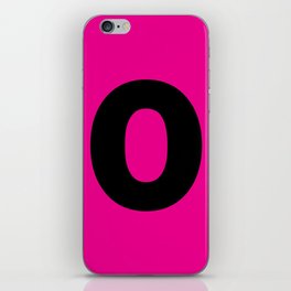 letter O (Black & Magenta) iPhone Skin