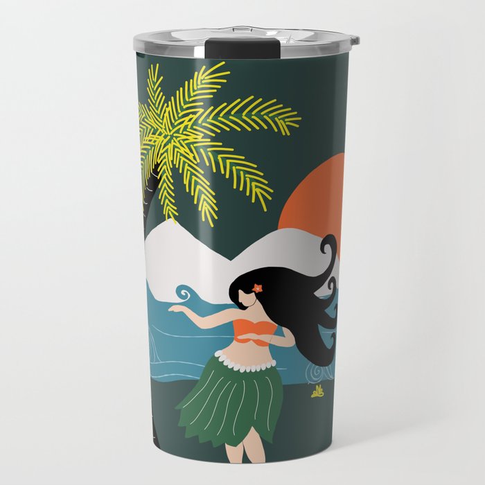 Hula Girl - Aloha Hawaii Travel Mug