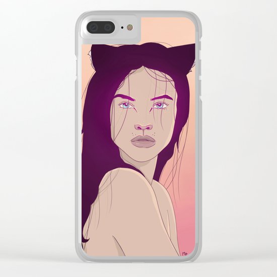Velvet Lady Clear iPhone Case