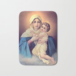 Our lady of shoenstatt Bath Mat | Graphicdesign, Miracle, Saint, Mary, Virgin, Mexicanvirgin, Catholic, Juandiego, Guadalupe, Mexico 