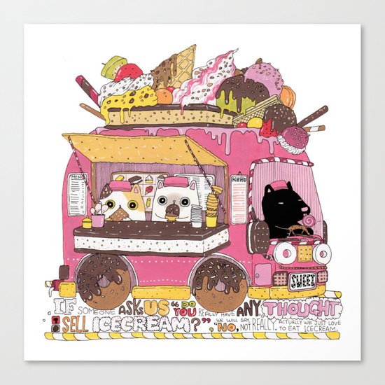 IceCream Truck Canvas Print