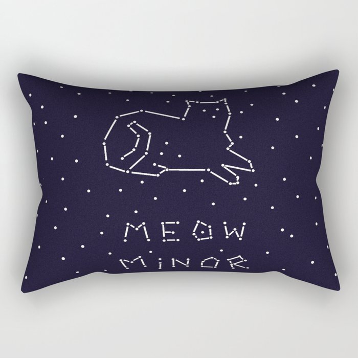 Cat Constellation (Meow Minor)  Rectangular Pillow