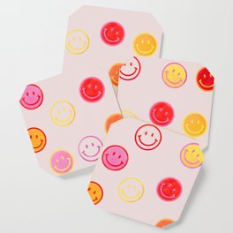 Smiling Faces Pattern Coaster