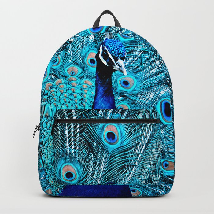 Peacock  Blue 11 Backpack