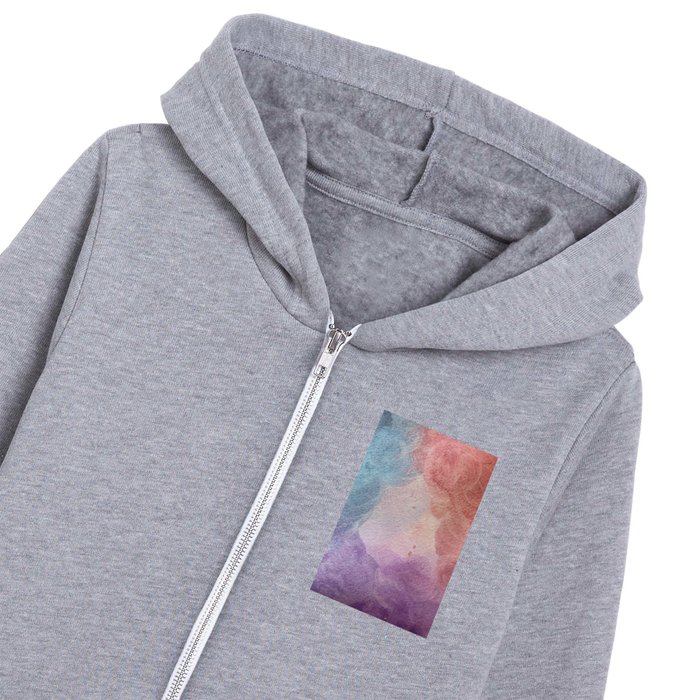 Watercolour Clouds Kids Zip Hoodie