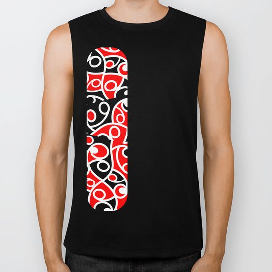 Maori Kowhaiwhai Patchwork Pattern Biker Tank