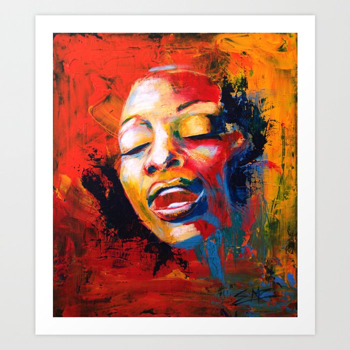 Portrait Of Nina Simone Art Print By Dreamcycleart Society6