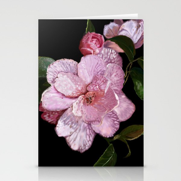Camellia. Botanical illustration. Stationery Cards