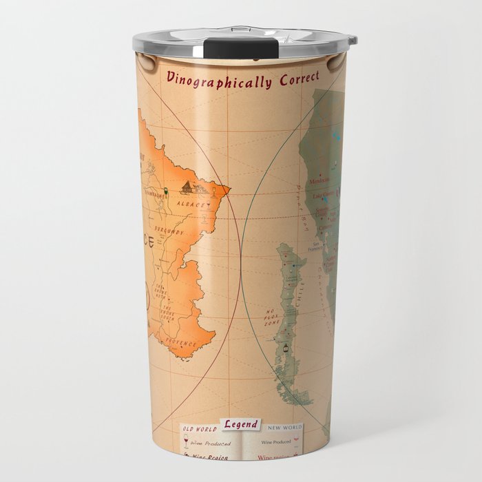 World of Wine Map Travel Mug