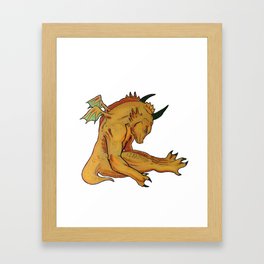 Sad Dragon Framed Art Print