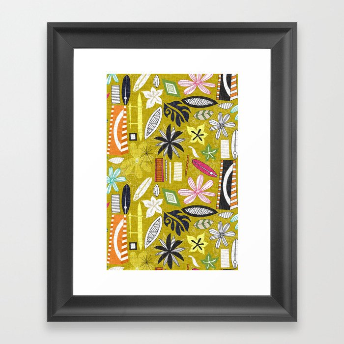 beachy yellow Framed Art Print