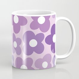 Funky Purple Flower Power Coffee Mug | Flower, Hippie, Purple, Graphicdesign, Retro, Flowerpower, Groovy, 60S, 70S, Funky 