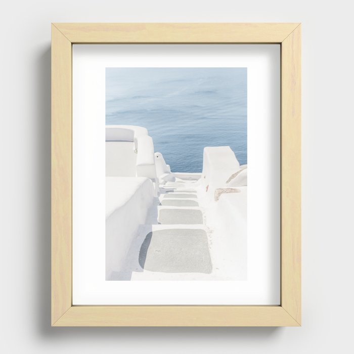 Santorini Stairway Recessed Framed Print